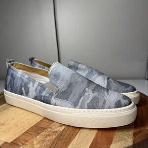 Soludos Men's  Algarve Slip On Sneakers Gray Blue Camo Size 12 Made In Portugal